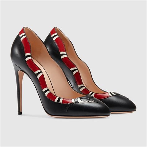 gucci red white and blue heels|snake heels gucci.